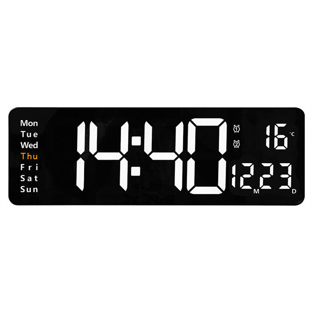 16 inch arge LED Digital Wall Clock Remote Control Temperature Date Timer Dual Alarm 16 inch arge LED Digital Wall Clock Remote Control Temperature Date Timer Dual Alarm
